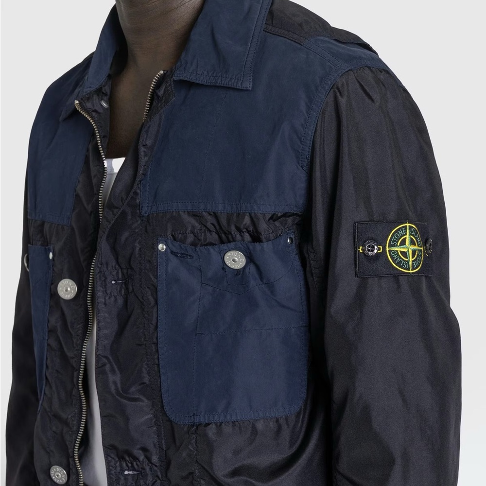 Stone Island Two-Tone Navy and Black Jacket - Picture 2 of 6